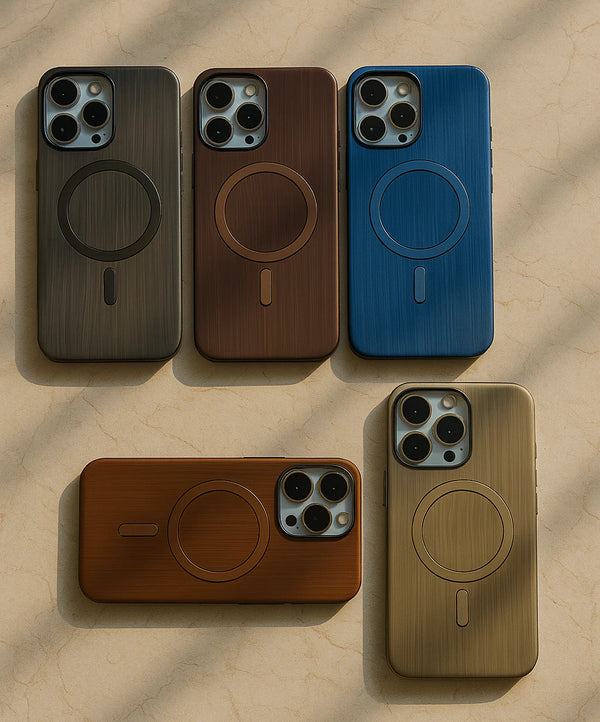 MagSafe-Compatible Wood Texture iPhone Case 15 & 16 promax